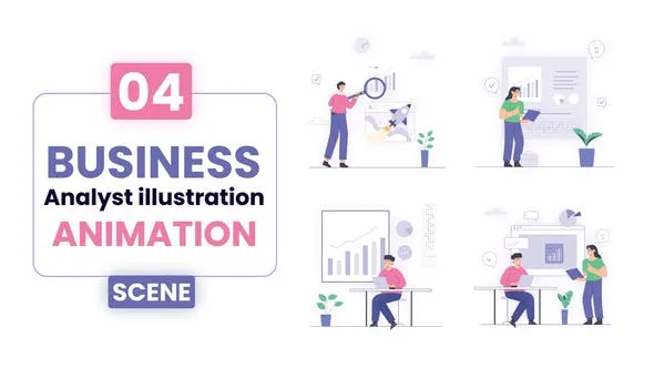 Videohive Business Analytics Illustration Scene 52460430