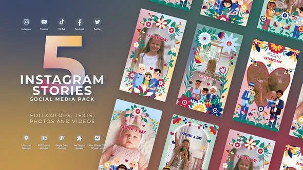 Videohive Fathers Day Instagram Stories 52341538