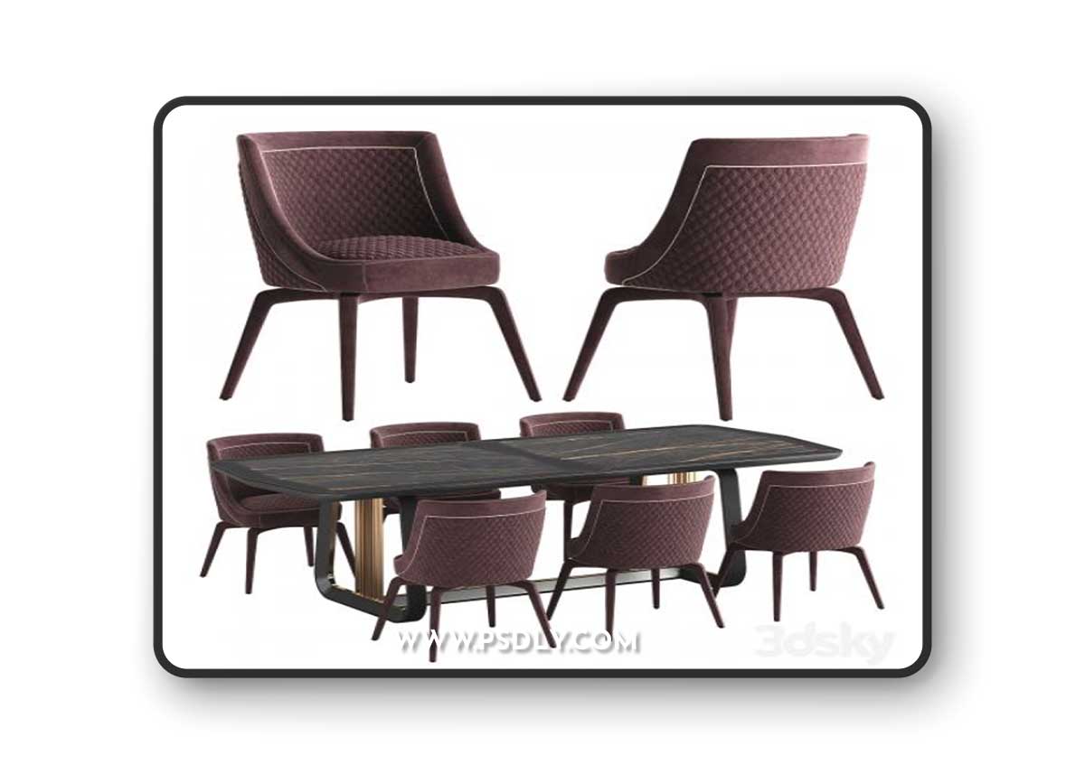 Vittoria Frigerio Perla chair Arquis table set