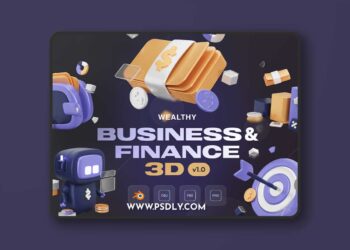 Wealthy - Business & Finance 3D Icon Set Model