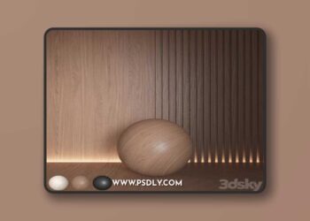 Wood material seamless 3D Model