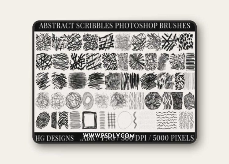 Abstract Scribbles Photoshop Brushes