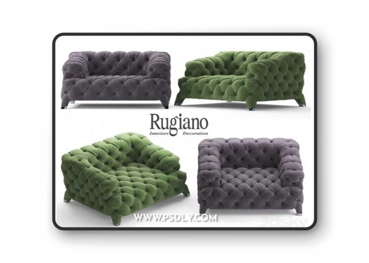 Armchair rugiano cloud 3D Model