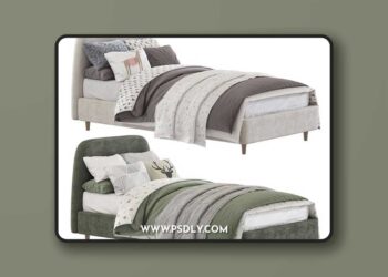 Bed Oatmeal Raelynn Upholstered Bed 217