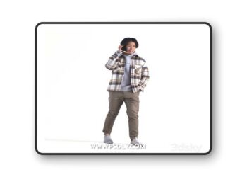 Chris 2353 Man Walking with Phone
