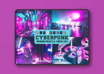 Cyberpunk Luts Video & Presets Mobile Desktop QULJRPT