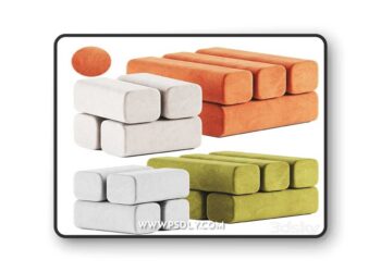 Drova Pouf 4 and 6 by Woo Furniture Pouf