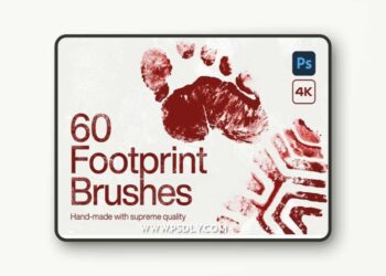 Footprint Brushes for Photoshop 4k