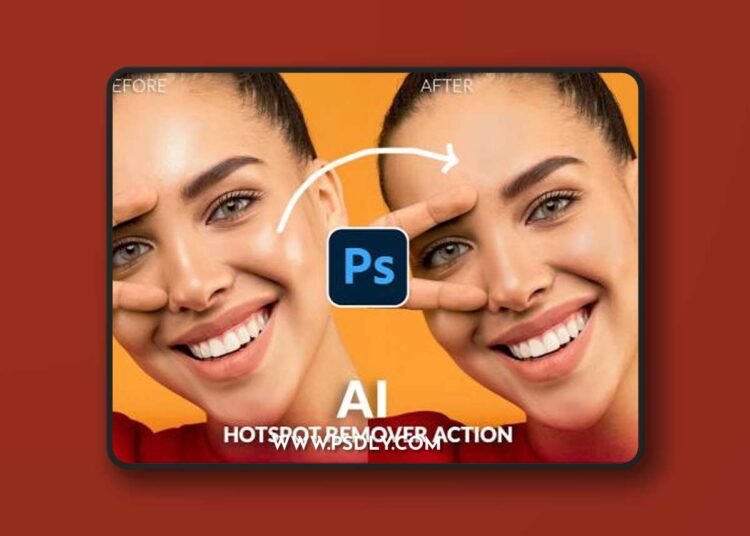Hotspot remover AI Photoshop Skin retouch action