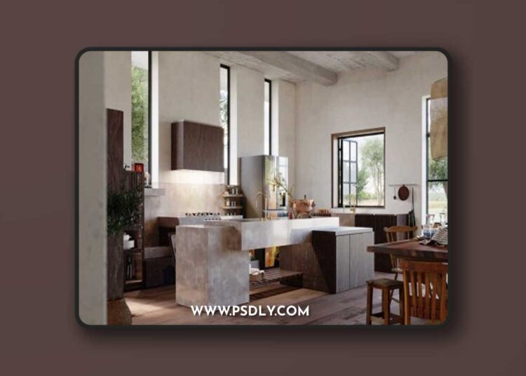 Interior Kitchen Room 3d Model