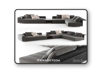 Minotti Freeman Sofa 08 3D Model