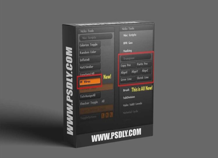 NicksTools Plugin 1.61 for Zbrush