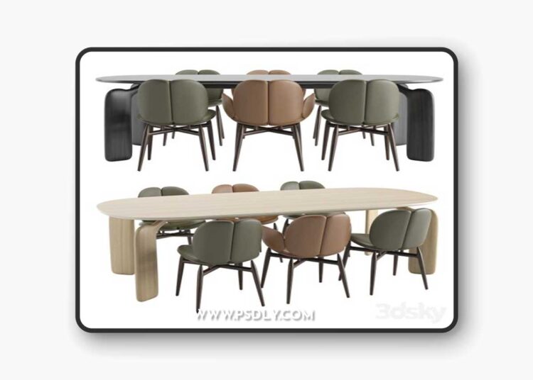 Roche Bobois - PULP table chairs wooden
