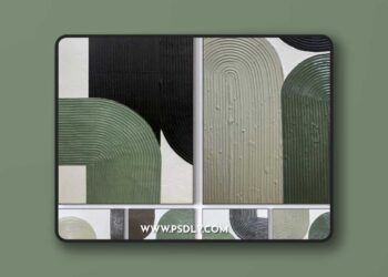 Set of six large wall paintings 2458