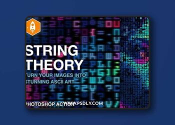 String Theory - Photoshop Ascii Text Art Action GGYXL9X