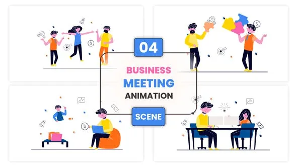 Videohive Business Meeting Concept Animation Scene 53011616