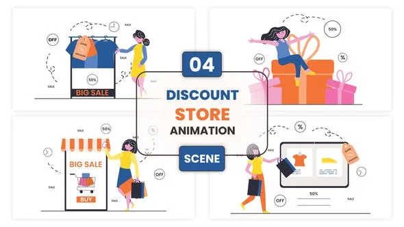 Videohive Discount Store Animation Scene 52949224