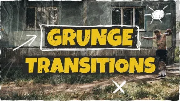 Videohive Grunge Transitions 52860438