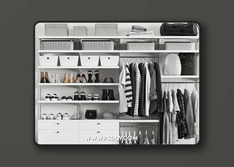 Wardrobe 14, clothes, black and white