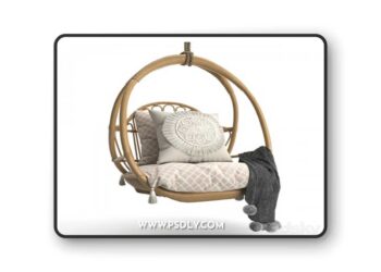 Woven hanging chair 3D Model
