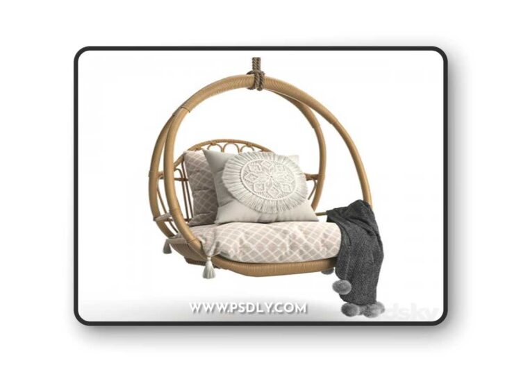 Woven hanging chair 3D Model