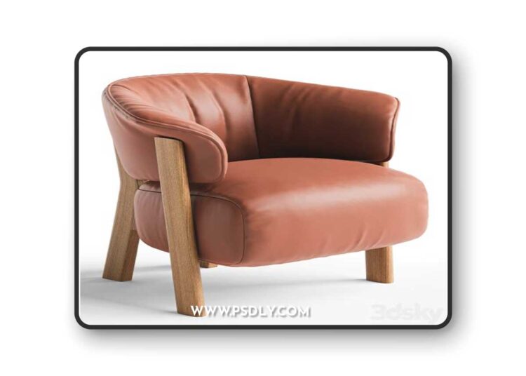 Back Wing Armchair 3D Model