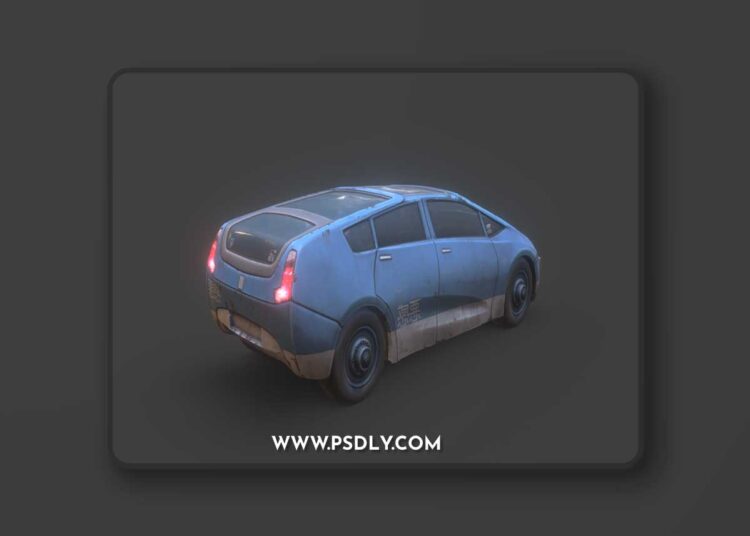 Cyberpunk Civilian Car 2 3d model