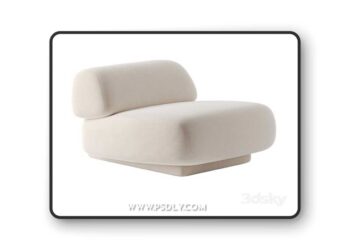 Gogan armchair by Moroso 3D Model