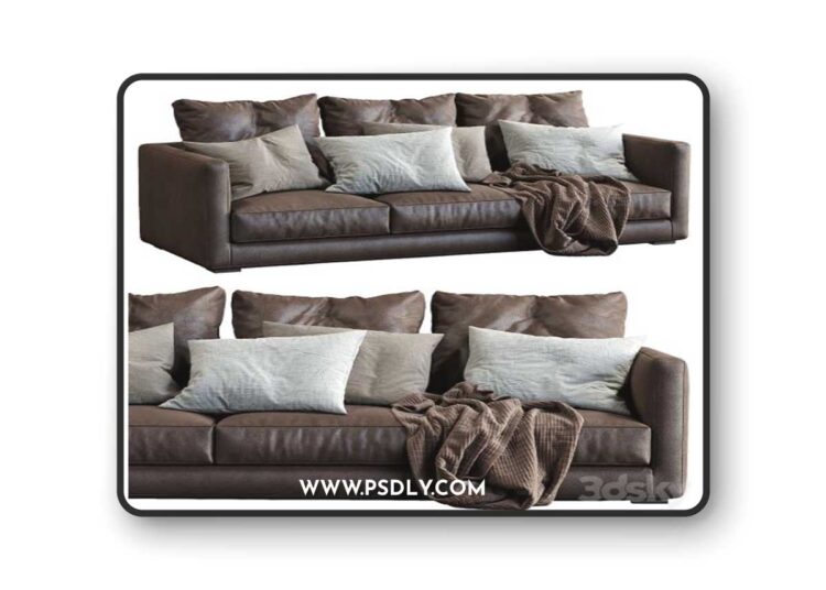 Leather Sofa Tango By Maras 3D Model
