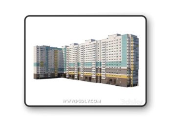 Panel house (modern) 3D Model