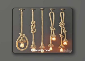 Pendant lamp Rope Double 3D Model