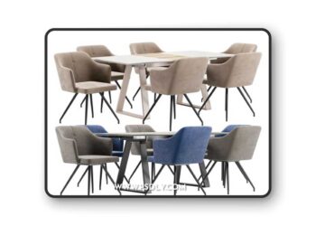 Sling Dining Chair and Detroit Table
