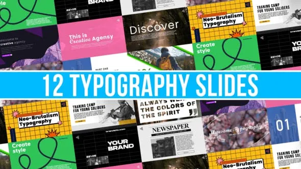 Videohive 12 Typography Slides 52610172