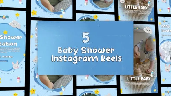 Videohive Baby Shower Instagram Pack 53217696