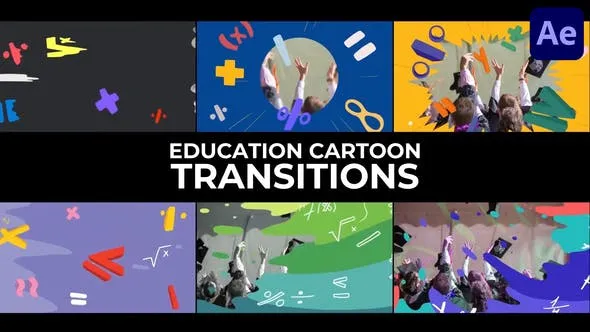 Videohive Education Cartoon Transitions for After Effects 53181667