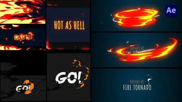 Videohive Fire Logo Text Opener [After Effects] 53453698