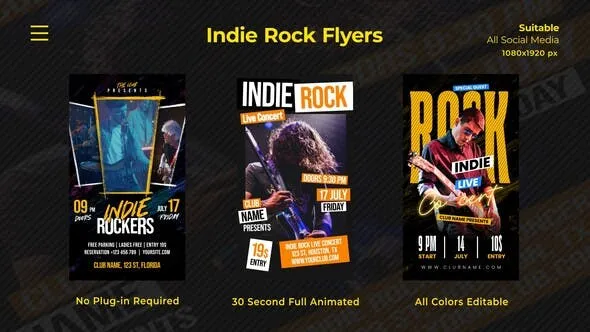 Videohive Indie Rock Flyers 53537200