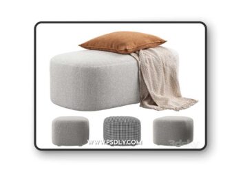 Vorsen - Round Ottoman Stool