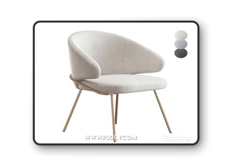 Armchair Emil Bradexhome 3D Model