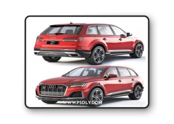 Audi Q7 S-Line 2020 3D Model