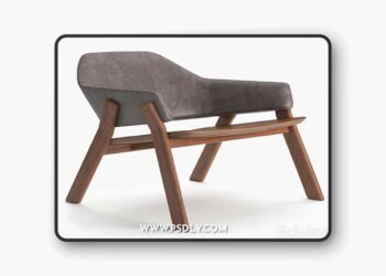 Blu Dot Clutch Leather Lounge Chair
