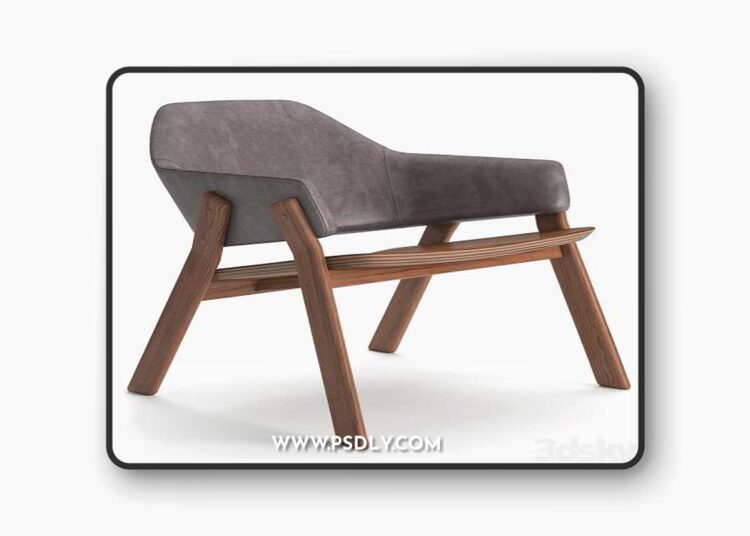 Blu Dot Clutch Leather Lounge Chair