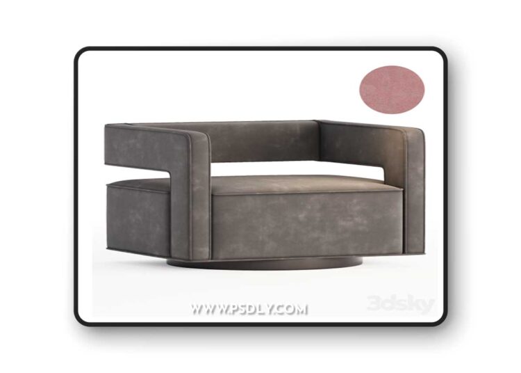 Booth Performance Velvet Swivel Armchair