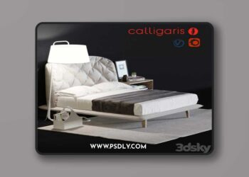 Calligaris Hampton bed 3D Model