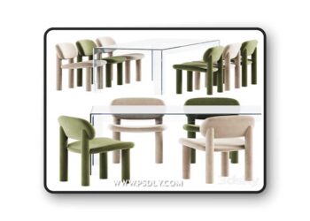 Chair Tottori Driade and Atlantis Table by Glas Italia