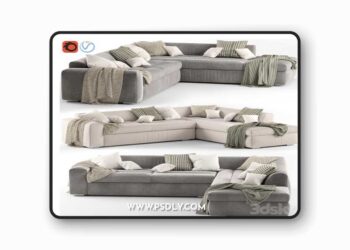 Corner sofa Biba Salotti Brad 3D Model