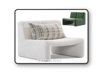 Dario Green Boucle Accent Chair By CB2