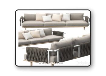 Eden sofa by Roda 3D Model