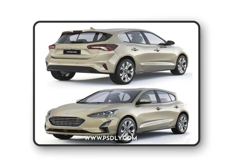 Ford Focus 1.0 Ecoboost 2018 3D Model