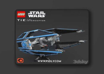 LEGO SW Tie Interceptor 3D Model